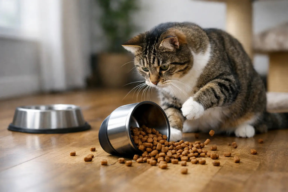 Pourquoi mon chat renverse sa gamelle souvent ?