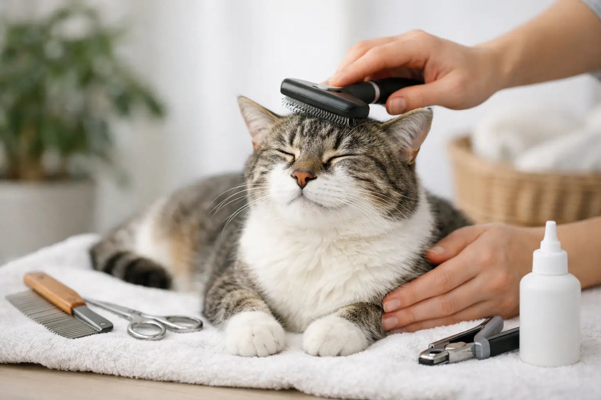 Guide du toilettage à domicile du chat serein