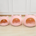 Maison Lit pour Chat en Forme de Chat Rose ToyalFriends