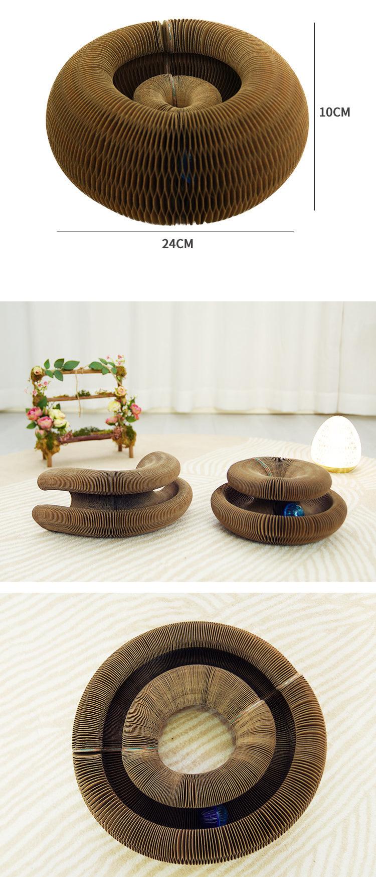 Griffoir en Carton Flexiscratch Interactif pour Chat Dog Hugs Cat