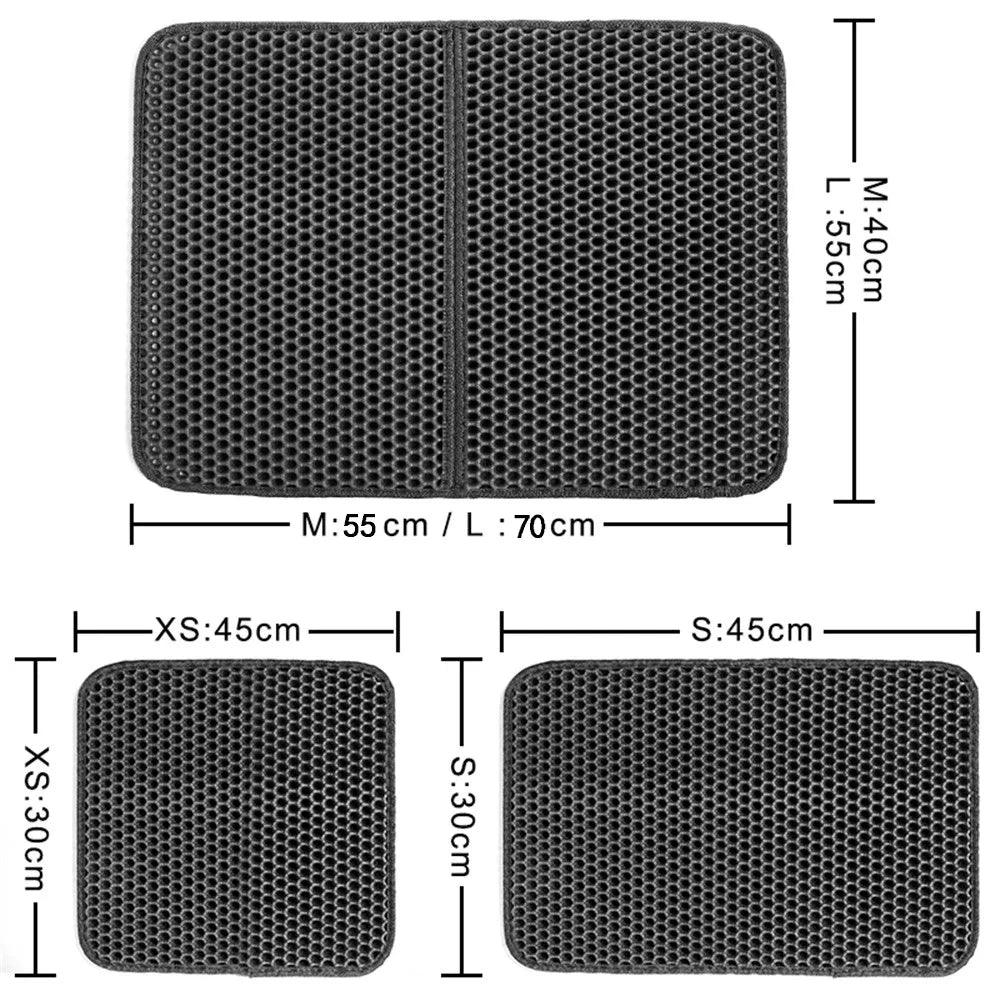 Cat's Essentials Pet Cat Litter Pad Waterproof EVA Double Layer Pet Litter Box Pad Cleaning Pad Cat Supplies Accessories Cashymart