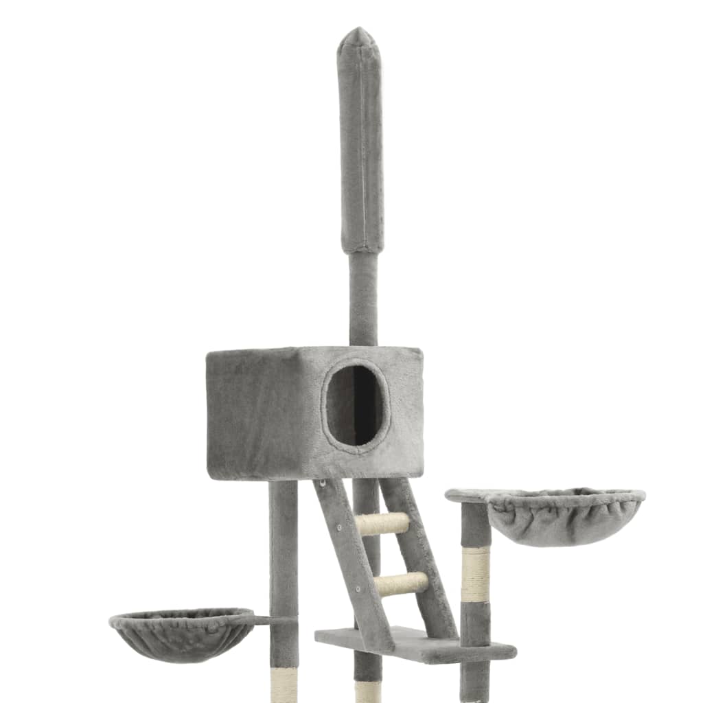 Arbre à Chat Géant avec Griffoirs en Sisal 230-260 cm Gris - Catounet