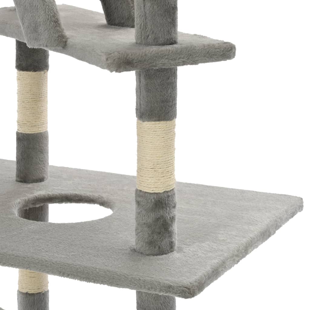 Arbre à Chat Géant avec Griffoirs en Sisal 230-260 cm Gris - Catounet