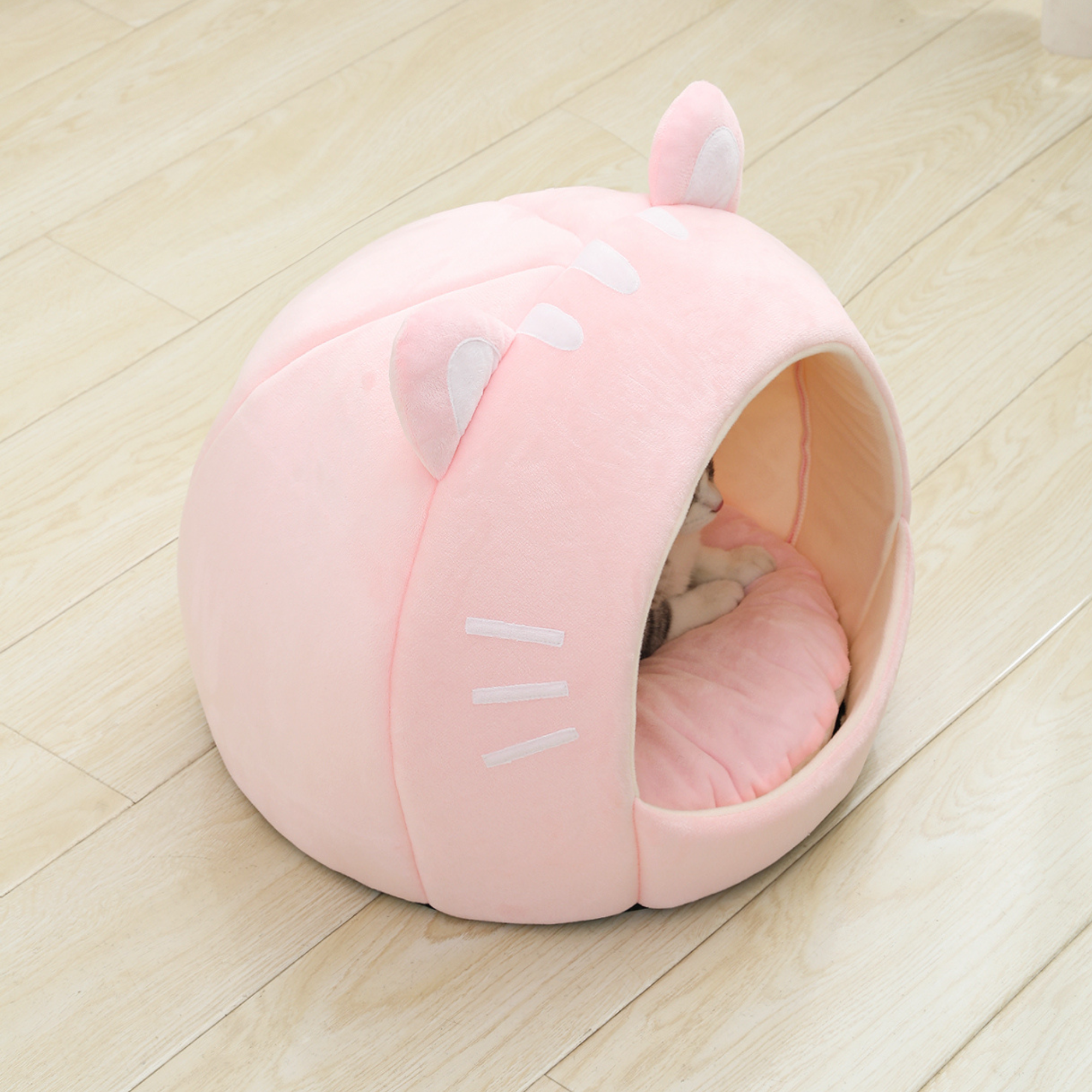Maison Lit pour Chat en Forme de Chat Rose ToyalFriends