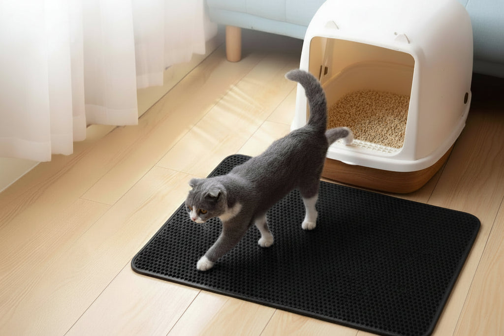 Cat's Essentials Pet Cat Litter Pad Waterproof EVA Double Layer Pet Litter Box Pad Cleaning Pad Cat Supplies Accessories Cashymart