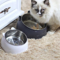 Pastel Cat Bowl Woof & Meow