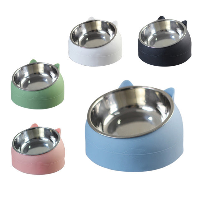Pastel Cat Bowl Woof & Meow