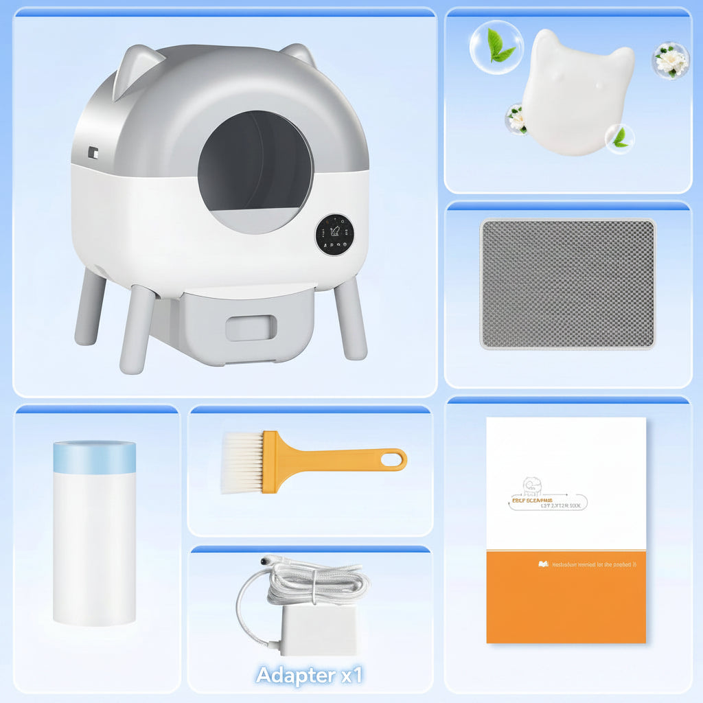 Litière Automatique Devoko 95L — Multi-Chats, Triple Sécurité & Zéro Odeur