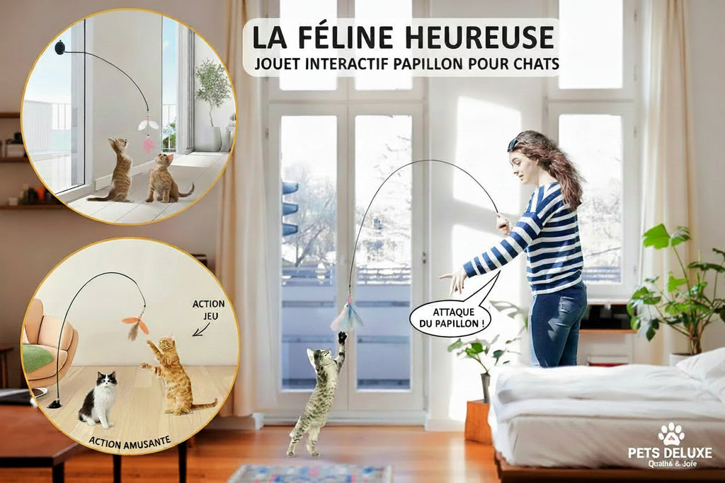 Jouet Papillon Interactif pour Chat Cashymart
