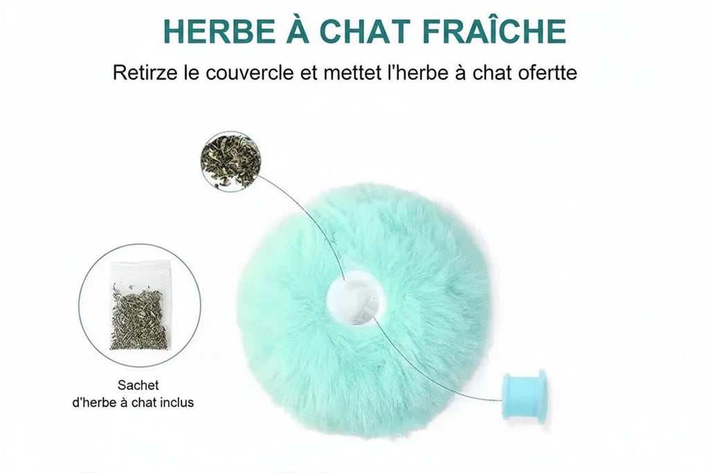 Balle Interactive en Peluche pour Chat Cashymart