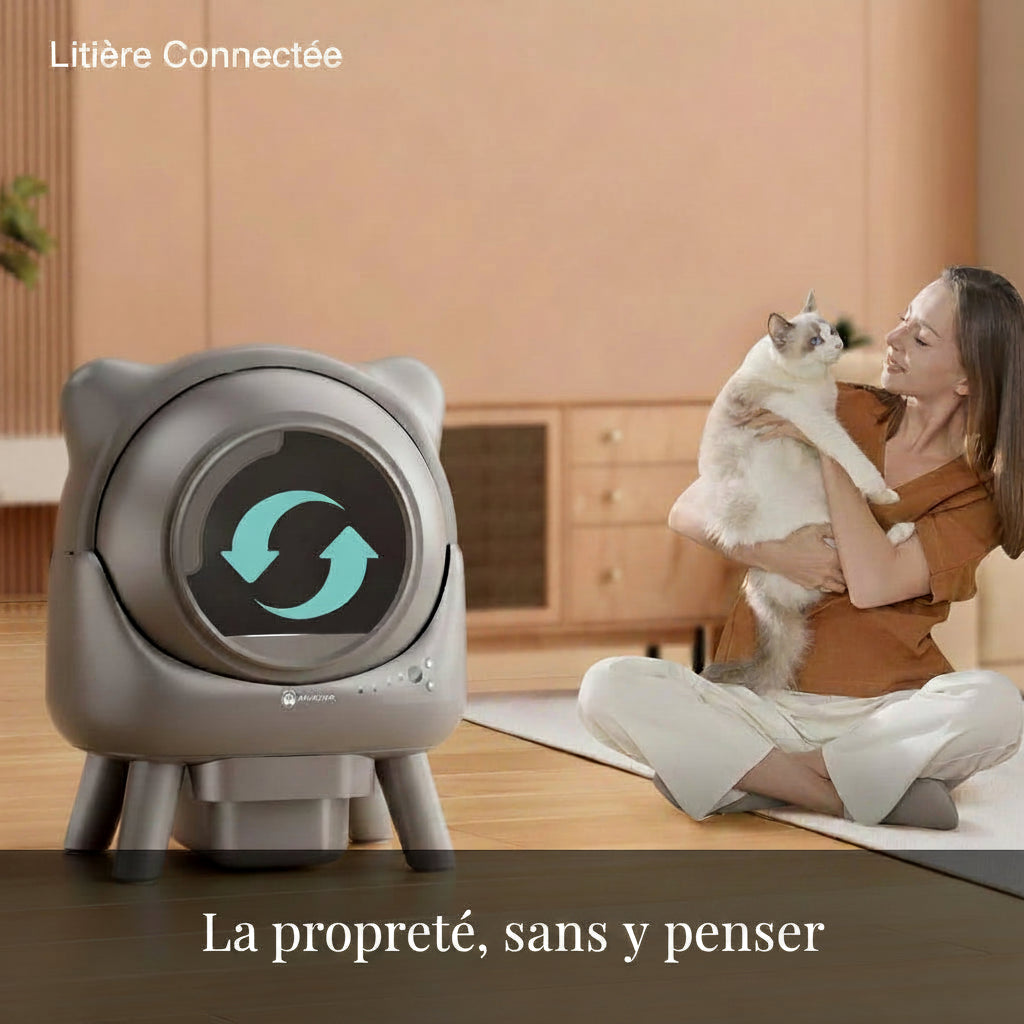 Litière Automatique Amicura X1 — 80L, Grand Format pour Chats Exigeants