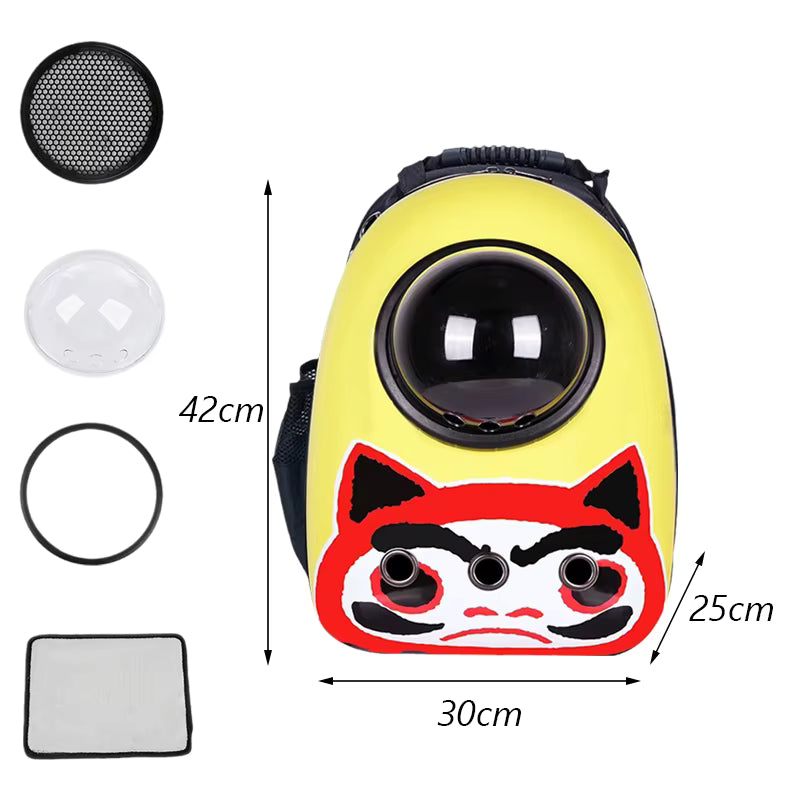 Sac à Dos Capsule pour Chat — Hublot Panoramique, Multi-Couleurs - Catounet