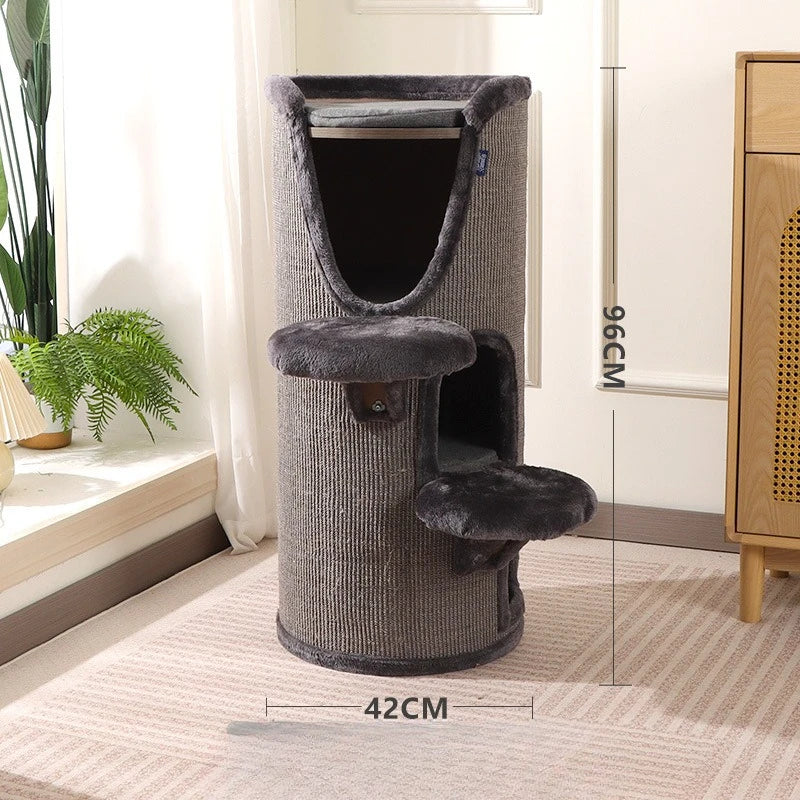 Tonneau pour Chat — Arbre à Chat Griffoir Sisal & Condo Compact - Catounet