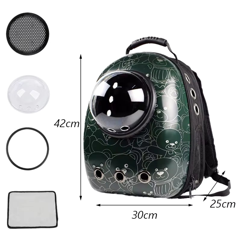 Sac à Dos Capsule pour Chat — Hublot Panoramique, Multi-Couleurs - Catounet