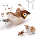 Jouet Oiseau Interactif pour Chat — Chant & Vibration au Toucher