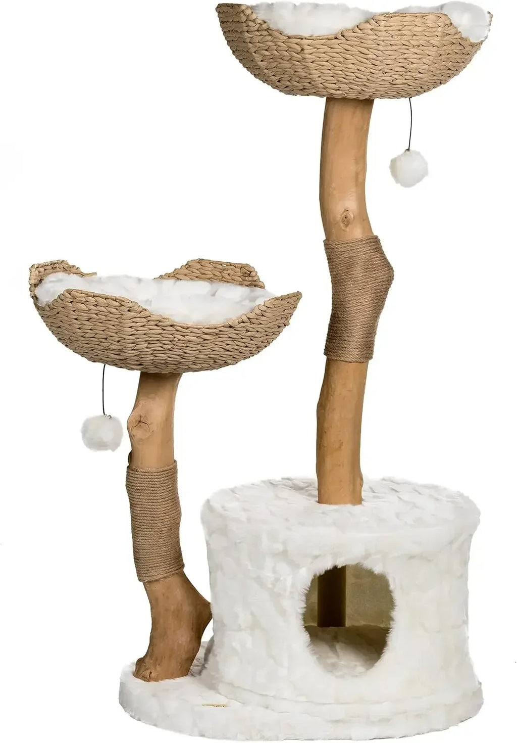 Arbre à Chat Luxe en Bois Véritable — Condo & Griffoir Design - Catounet