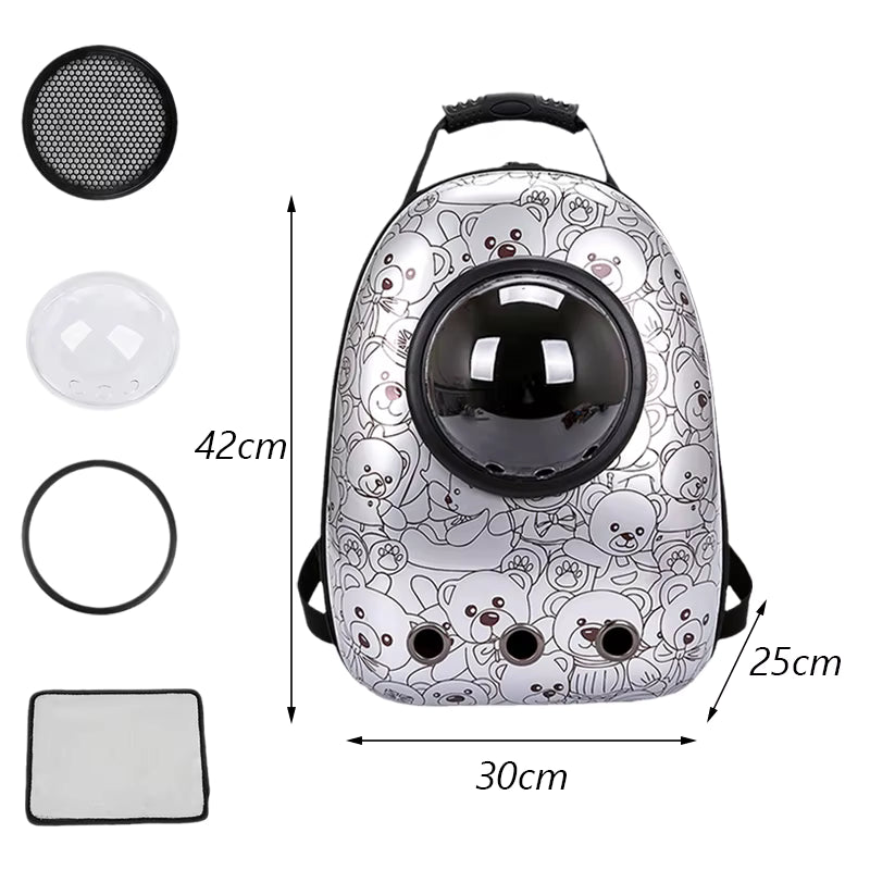 Sac à Dos Capsule pour Chat — Hublot Panoramique, Multi-Couleurs - Catounet