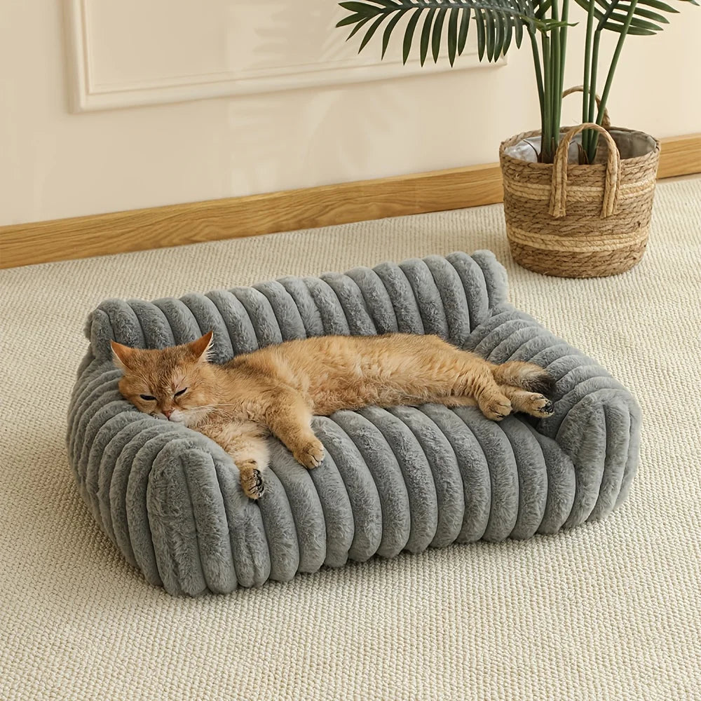 Canapé Moelleux pour Chat — Sofa Velours Doux