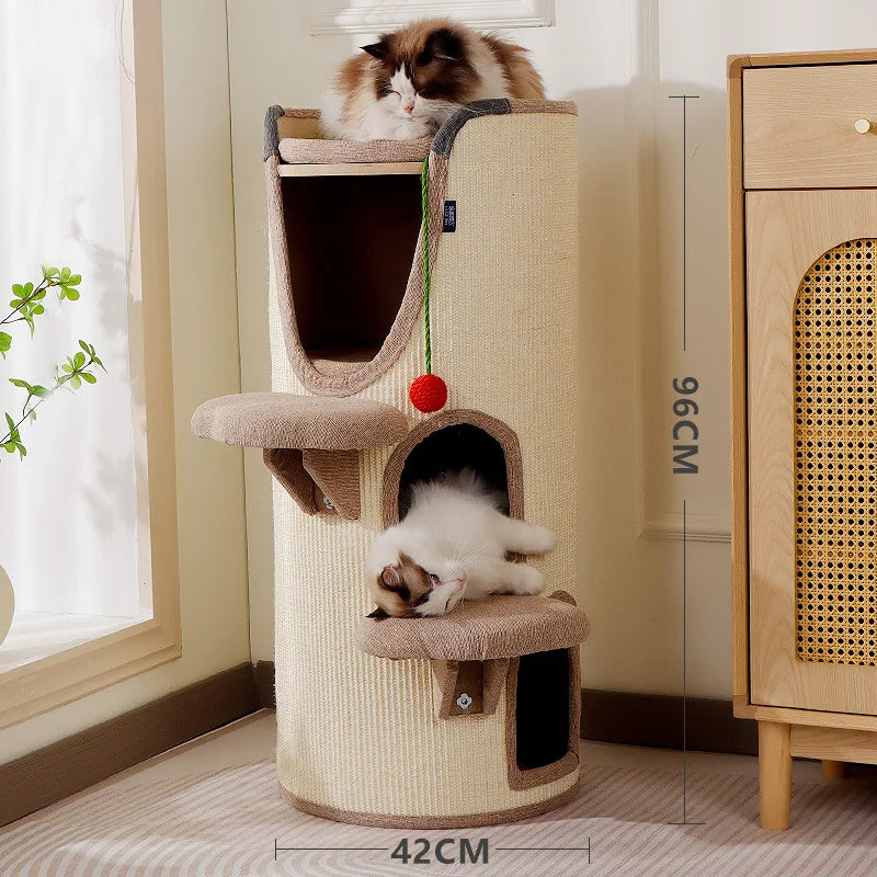 Tonneau pour Chat — Arbre à Chat Griffoir Sisal & Condo Compact - Catounet
