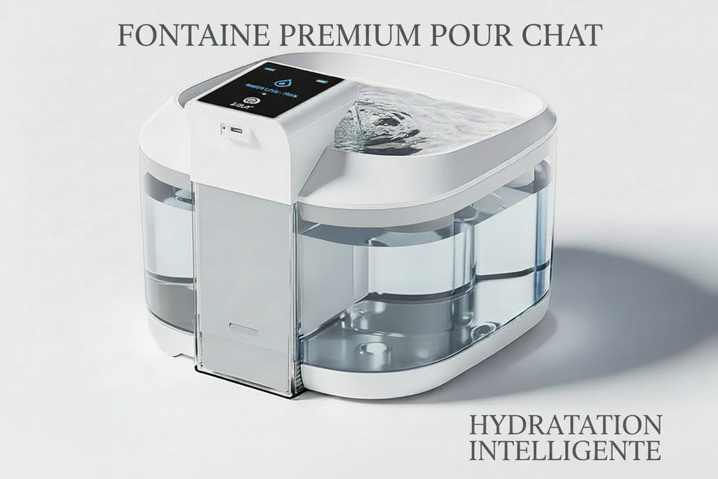 Fontaine à Eau pour Chat et Chien 4,5L Rechargeable Noire - Distributeur Automatique à Circulation - Catounet