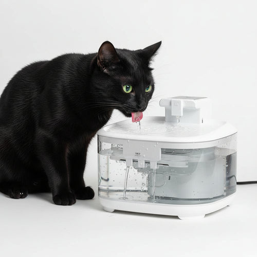 Fontaine à Eau pour Chat et Chien 4,5L Rechargeable Noire - Distributeur Automatique à Circulation - Catounet