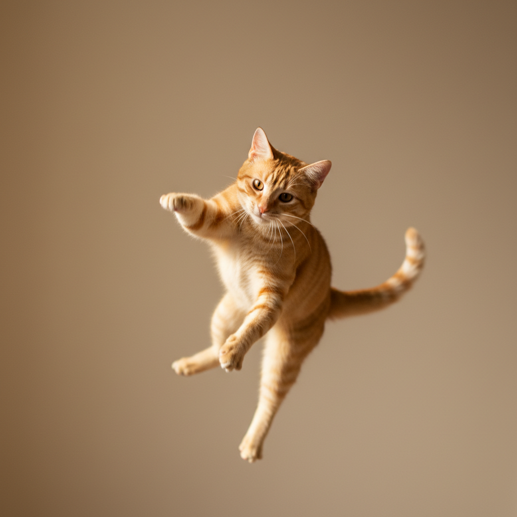 Chat roux joueur premium