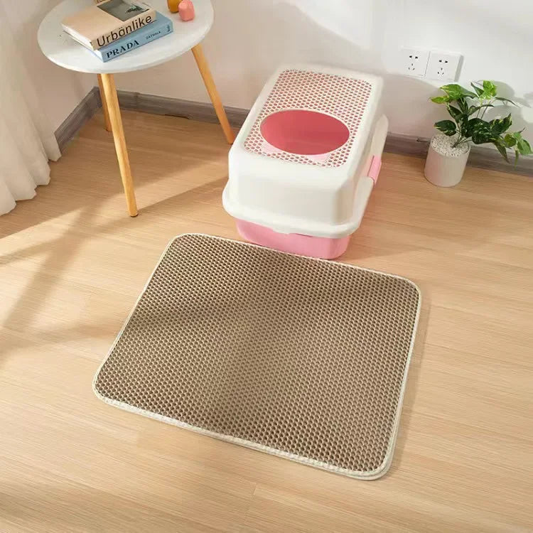 Cat's Essentials Pet Cat Litter Pad Waterproof EVA Double Layer Pet Litter Box Pad Cleaning Pad Cat Supplies Accessories Cashymart