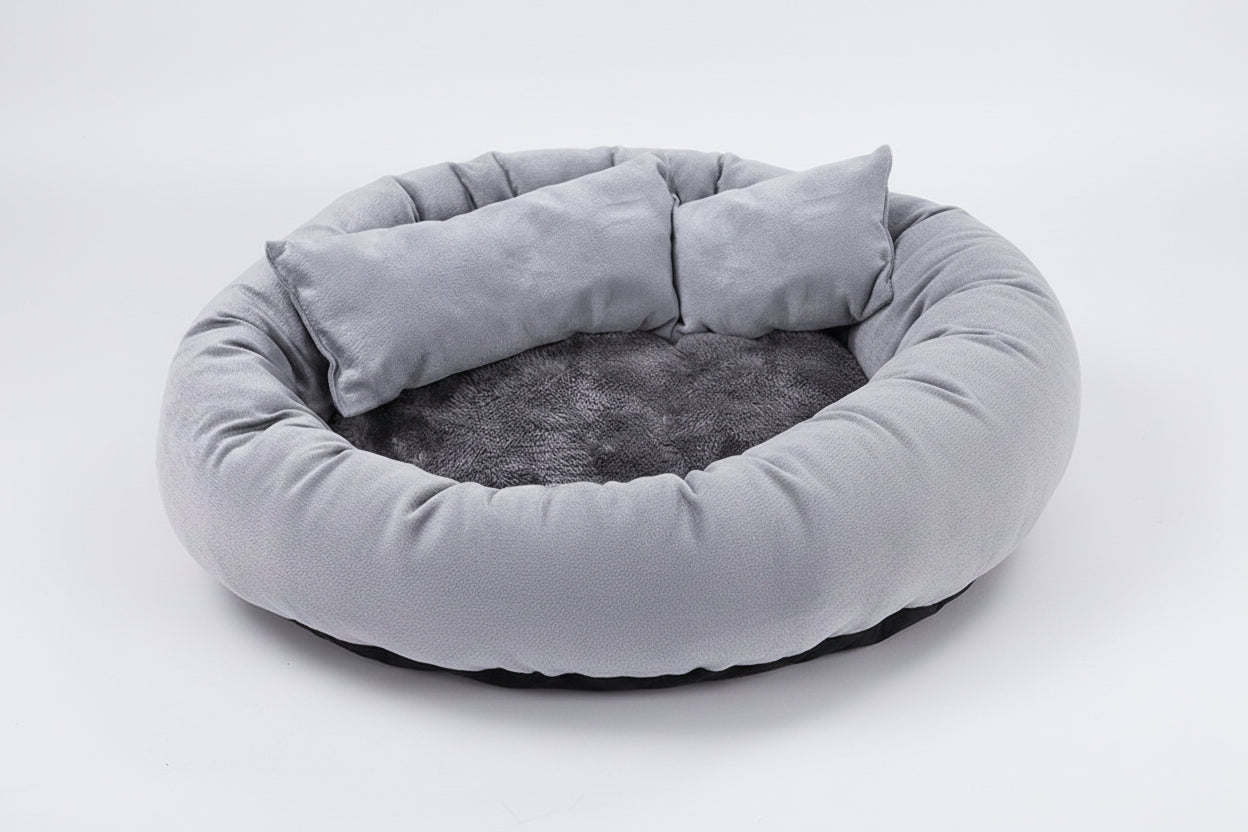 Lit Rond Mignon pour Chat et Chien avec Coussin Vimost Shop