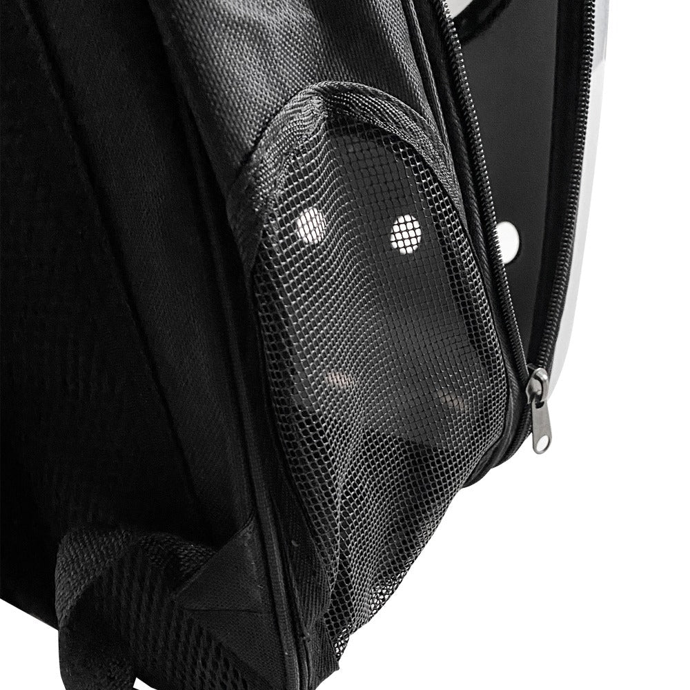 Sac à Dos de Transport pour Chat et Petit Chien Argenté - Fenêtre Plexiglas - Catounet