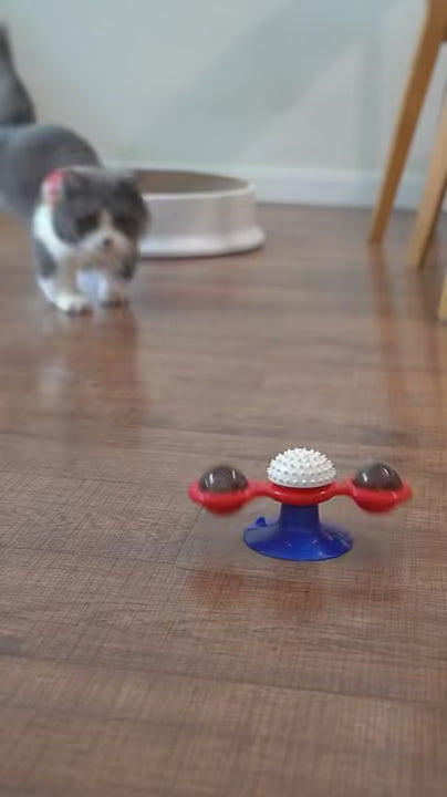 Jouet Moulin à Vent Rotatif pour Chat