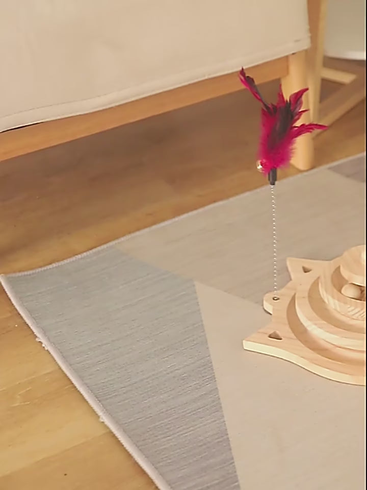 Jouet en Bois Interactif pour Chat