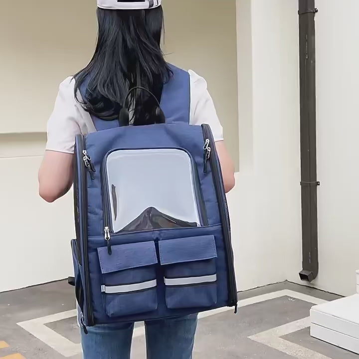 Sac de Transport 3-en-1 pour Chat — Sac à Dos, Roulettes et Sac à Main