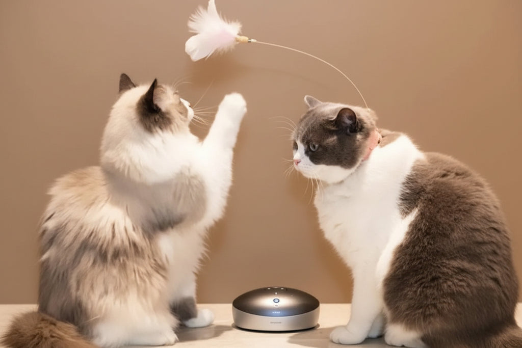 Jouet Collier Amusant avec Plumes pour Chat Vimost Shop