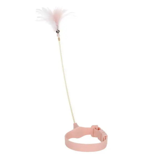 Jouet Collier Amusant avec Plumes pour Chat Vimost Shop