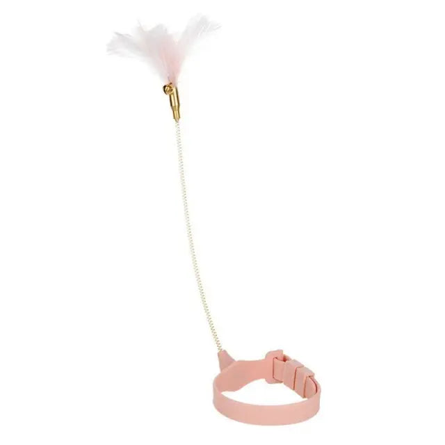 Jouet Collier Amusant avec Plumes pour Chat Vimost Shop