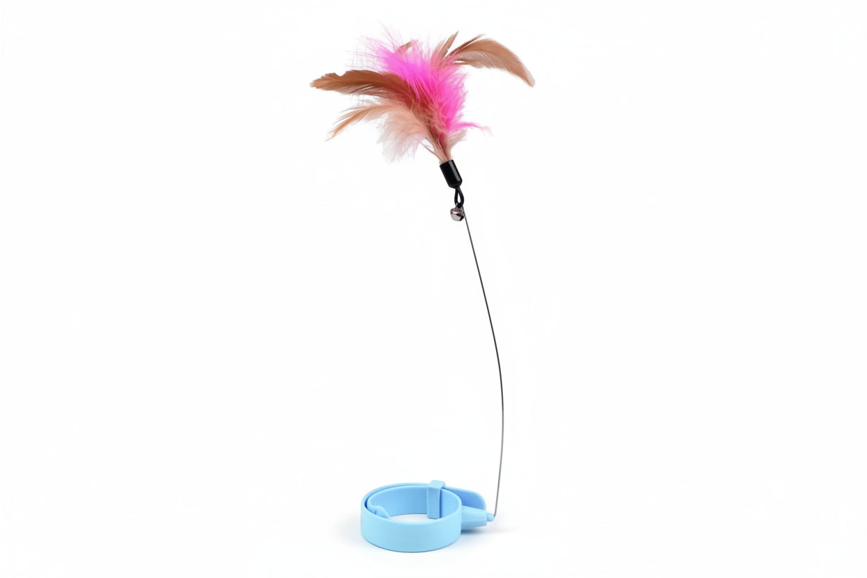 Jouet Collier Amusant avec Plumes pour Chat - Catounet
